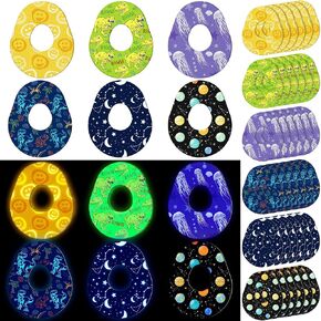 36 Pack Glow in The Darkover Sensor Patches Compatible with Dexcom G7 Waterproof Breathable Glow Cartoon Adhesive Patches with Cover Reduce Compression Lows Shockproof Long Lasting Sensor Tape in Saudi Arabia