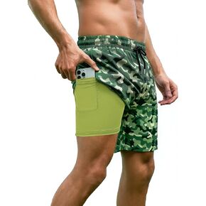 Arolina Mens Swim Trunks with Compression Liner 7 Inch Quick Dry Board Shorts Bathing Suits Swimwear in Saudi Arabia