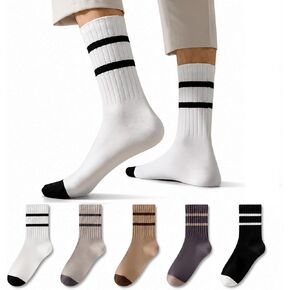Men Casual Calf Socks - Color Cute Cotton Crew Socks - Soft Above Crew Sock Colorful in Saudi Arabia
