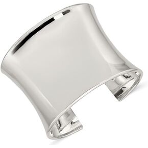 Sterling Silver Polished Cuff Bangle Bracelet (50mm) in Saudi Arabia
