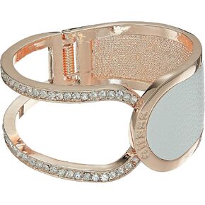 GUESS Womens Hinged Logo Cuff Bracelet Rose Gold/Crystal One Size in Kuwait