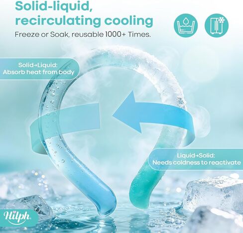 Hilph Neck Cooling Tube 2PCS, Cooling Neck Wraps for Summer Heat and Hot Flash, Lightweight Neck Cooling Ring for Outdoor Sports, Work, Gardening, Hot Flash Relief for Women, Men, Kids, Pets in Kuwait