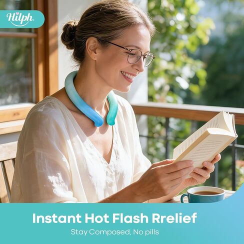 Hilph Neck Cooling Tube 2PCS, Cooling Neck Wraps for Summer Heat and Hot Flash, Lightweight Neck Cooling Ring for Outdoor Sports, Work, Gardening, Hot Flash Relief for Women, Men, Kids, Pets in Kuwait
