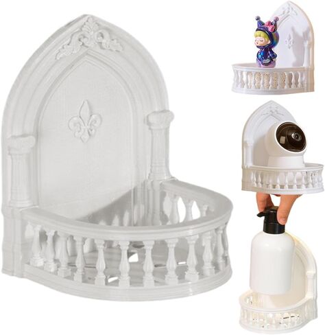 OULIGET Acrylic Mini Floating Shelf,European Court Style Wall Mount Bracket,Dollhouse Décor Accessories,Mounted Storage for Doll Pop Figures Camera Plants Pictures in Saudi Arabia