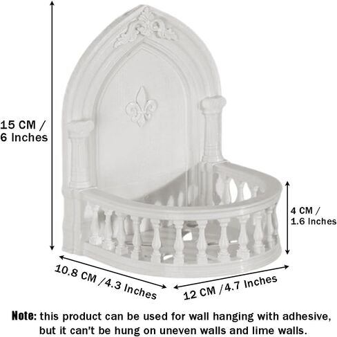 OULIGET Acrylic Mini Floating Shelf,European Court Style Wall Mount Bracket,Dollhouse Décor Accessories,Mounted Storage for Doll Pop Figures Camera Plants Pictures in Saudi Arabia