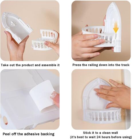 OULIGET Acrylic Mini Floating Shelf,European Court Style Wall Mount Bracket,Dollhouse Décor Accessories,Mounted Storage for Doll Pop Figures Camera Plants Pictures in Saudi Arabia