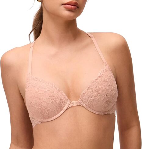 Front Closure Bras for Women Small Breasted Lace Bra Racerback Padded Underwire 32AA-38A in Saudi Arabia