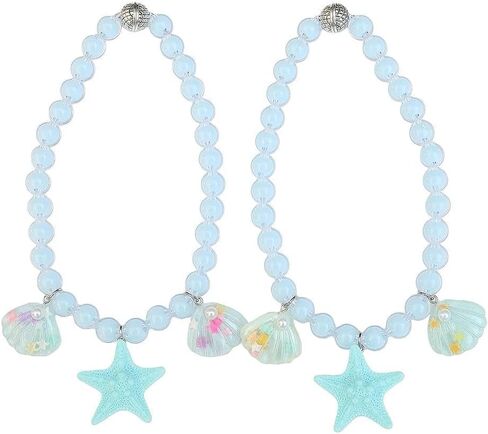 2 Pcs Ocean-Themed Curtain Tiebacks with Shell & Starfish Pendants - Beaded Holdbacks for Bedroom Living Room in Saudi Arabia