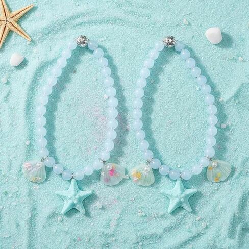 2 Pcs Ocean-Themed Curtain Tiebacks with Shell & Starfish Pendants - Beaded Holdbacks for Bedroom Living Room in Saudi Arabia