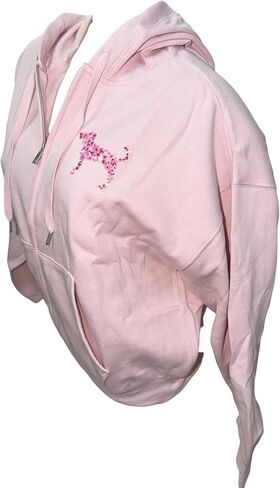 فيكتوريا سيكريت PINK Ivy Fleece كامل الرمز البريدي هوديي وردي فاتح شعار الكلب المرأة الجديدة in Kuwait
