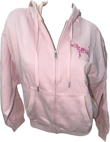 فيكتوريا سيكريت PINK Ivy Fleece كامل الرمز البريدي هوديي وردي فاتح شعار الكلب المرأة الجديدة in Kuwait
