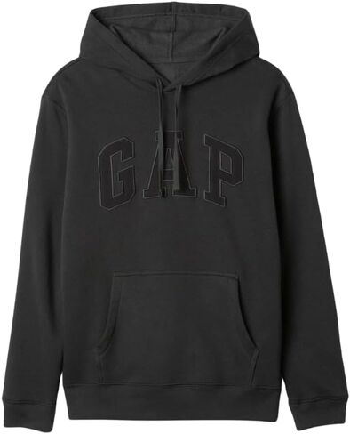 كنزة صوفية بغطاء للرأس بشعار GAP Factory للرجال باللون الأسود (شعار أسود) in Kuwait