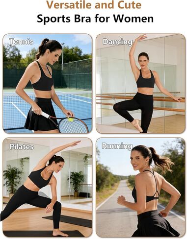 QUOJIZY Racerback Bras for Women Open Back Strappy Yoga Sports Bra Halter Square Neck Cropped Workout Tank Top in Saudi Arabia
