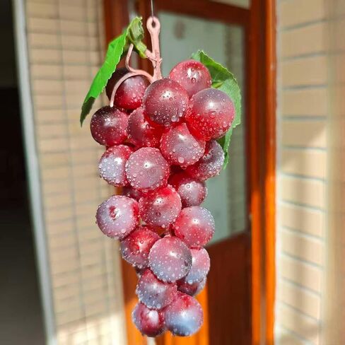 UMPE Artificial Grapes 3 Bunches, Fake Grapes, Realistic Burgundy Purple Green Plastic Grape Decor for Vase Fillers, Home Kitchen Table Centerpiece, Party Wedding Display in Saudi Arabia
