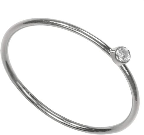 14K Gold 2mm White CZ Stacking Ring in Kuwait
