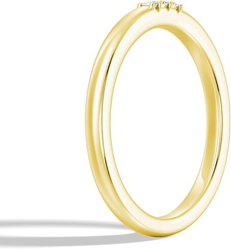 MSBLUE® 3-Stone Moissanite Wedding Band, Stackable Ring for Women in Saudi Arabia