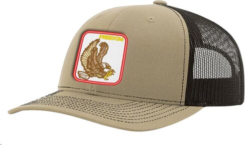 The Goozler Freedom Eagle Patch Style Unisex Adjustable Snap Back Embroidered Trucker Hat Mens Womens America USA in Kuwait
