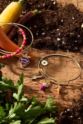 Alex and Ani Farmer's Market Beaded Bangle, Brass Shiny Gold in Kuwait