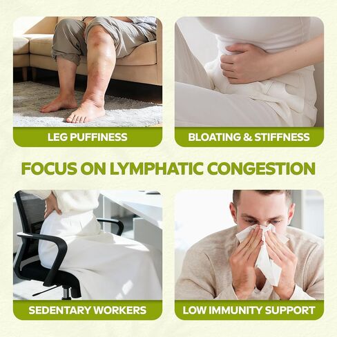 Lymphatic Drainage Supplement, Natural Herbal Blend with Echinacea, Dandelion, Burdock & Cleavers – Supports Lymphatic System, Fluid Balance and Immune Health | Non-GMO | Gluten-Free - 120 Capsules in Saudi Arabia