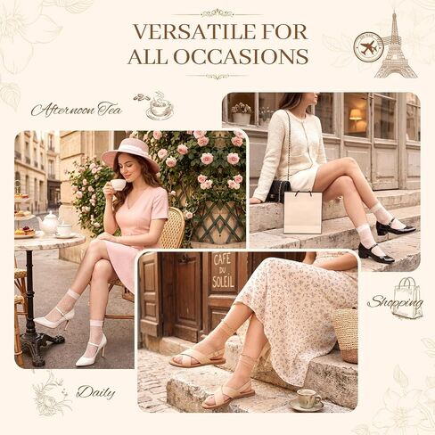 Artfasion Sheer Ruffle Socks Women: Polka Dot Ankle Silk Lightweight Summer Dress Socks for Heels Loafers 12 Pairs 5-9 in Saudi Arabia