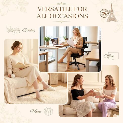 Artfasion Sheer Ruffle Socks Women: Polka Dot Ankle Silk Lightweight Summer Dress Socks for Heels Loafers 12 Pairs 5-9 in Saudi Arabia