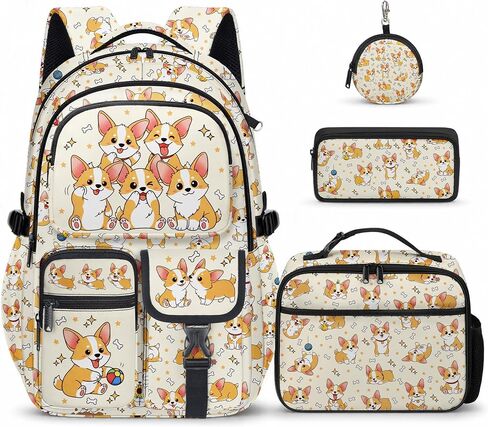 Gamer Backpack for Boys, 4pcs Gaming Boys Backpack with Lunch Box and Pencil Case for Kids, Lighting Bookbag for Elementary & Middle School in Saudi Arabia