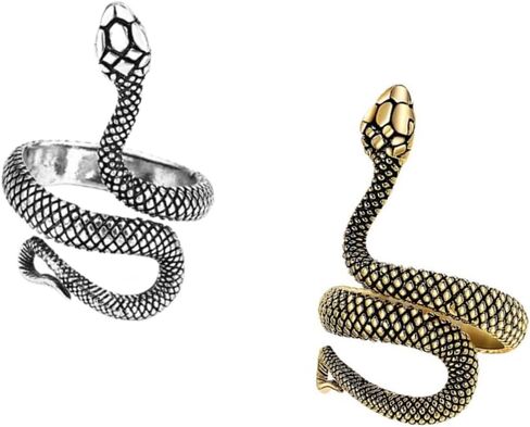 Adjustable Punk Gothic Snake Ring for Men and Women Snake Stereoscopic Opening Vintage Ring in Saudi Arabia
