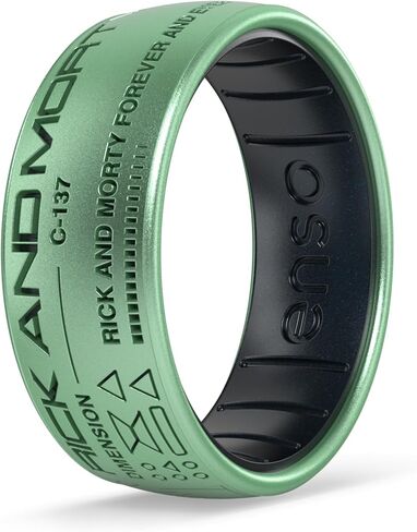 خاتم Enso Rings x مجموعة Warner Bros Collection من السيليكون - تصميمات مستوحاة من "حان وقت الطفو"، وريك ومورتي، والأصدقاء وتيد لاسو - متينة ومرنة ومريحة in Kuwait