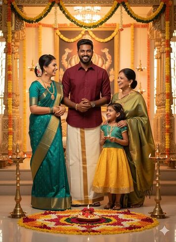 Kolakeer® Men's Easy-To-Wear Welcro 100K Zari Border Cotton Dhoti with Pocket - Double Layer Dhoti with Adjustable Waist Size (Gold Zari, Cream) in Saudi Arabia
