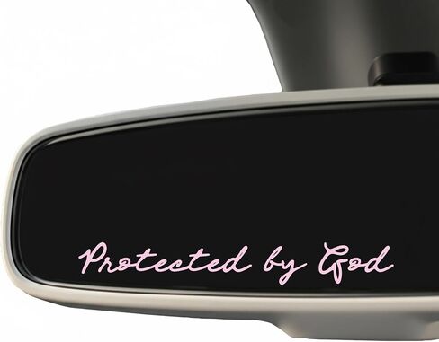 3XProtected by God Sticker, 4 Inch Christian Vinyl Decal, Inspirational Bible Verse Car Window Sticker, Religious Laptop Water Bottle Decal, Faith Gift for Men Women Teens (Black) in Saudi Arabia
