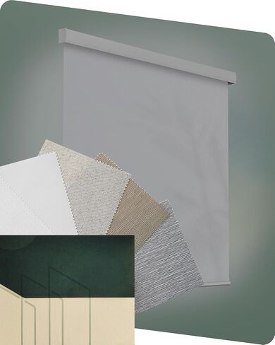 Yoolax Motorized Shades with Remote, Light Filtering Automatic Blinds for Indoor Windows, Fabric Swatches for Electric Roller Shades, Fabric Samples (Multicolor) in Saudi Arabia