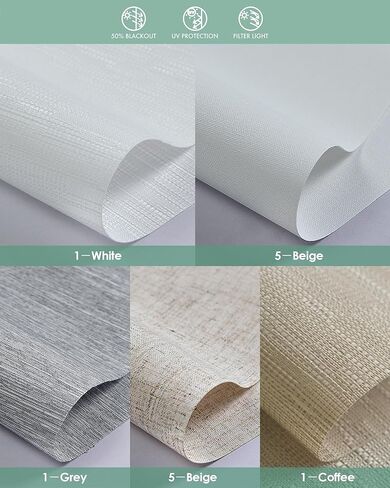 Yoolax Motorized Shades with Remote, Light Filtering Automatic Blinds for Indoor Windows, Fabric Swatches for Electric Roller Shades, Fabric Samples (Multicolor) in Saudi Arabia