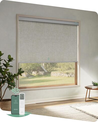Yoolax Motorized Shades with Remote, Light Filtering Automatic Blinds for Indoor Windows, Fabric Swatches for Electric Roller Shades, Fabric Samples (Multicolor) in Saudi Arabia