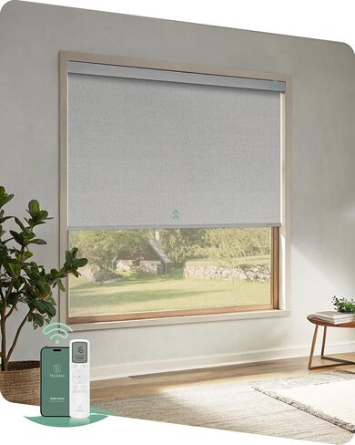 Yoolax Motorized Shades with Remote, Light Filtering Automatic Blinds for Indoor Windows, Fabric Swatches for Electric Roller Shades, Fabric Samples (Multicolor) in Saudi Arabia