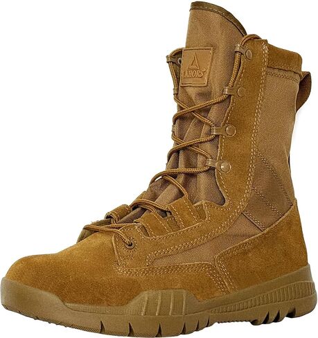 Men's 8 Inches Military Tactical Work Boots Side Zipper Suede Leather Motorcycle Combat Army Boots in Saudi Arabia