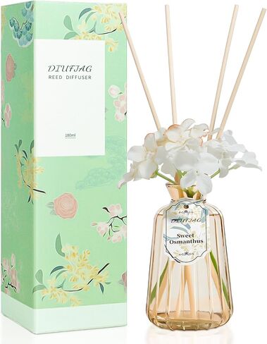 6.09 oz Cedar Scent Diffusers with 6 Reed Sticks,180ml Reed Diffuser for Bathroom Room Air Freshener, Last up for 40 Days in Saudi Arabia