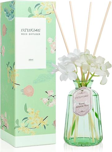 6.09 oz Cedar Scent Diffusers with 6 Reed Sticks,180ml Reed Diffuser for Bathroom Room Air Freshener, Last up for 40 Days in Saudi Arabia