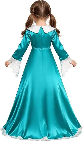 Girls Princess Costume One Shoulder Fancy Dress Gowns with Accessories for Halloween Cosplay in Saudi Arabia