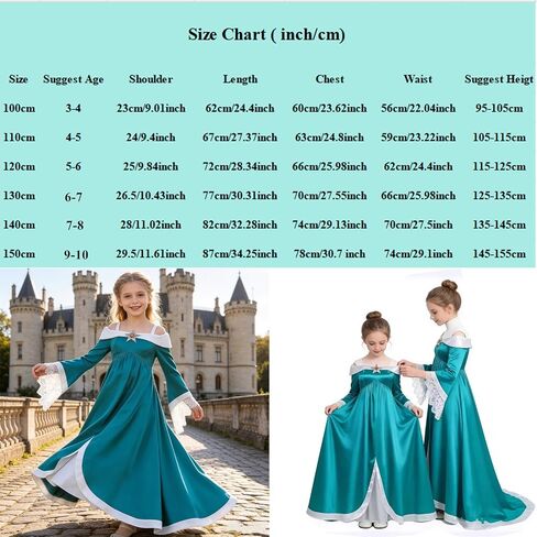 Girls Princess Costume One Shoulder Fancy Dress Gowns with Accessories for Halloween Cosplay in Saudi Arabia