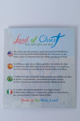 LandOfChrist Holy Land Olive Wood Holding/Comfort Cross Also Known as Palm or Hand Cross for Adult Olive Wood Gifts pocket crosses for Christians wood prayer cross comfort palm cross, Standard in Saudi Arabia