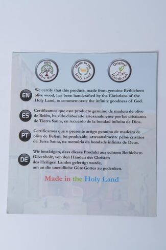 LandOfChrist Holy Land Olive Wood Holding/Comfort Cross Also Known as Palm or Hand Cross for Adult Olive Wood Gifts pocket crosses for Christians wood prayer cross comfort palm cross, Standard in Saudi Arabia