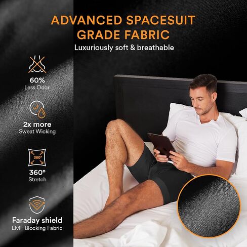 All Citizens Apex E M F Blocking Boxer Briefs for Men, Patented Ball Pouch Design, Anti Odor Silver Fabric, No Ride Up Legs in Saudi Arabia