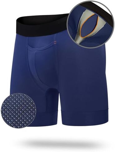All Citizens Apex E M F Blocking Boxer Briefs for Men, Patented Ball Pouch Design, Anti Odor Silver Fabric, No Ride Up Legs in Saudi Arabia