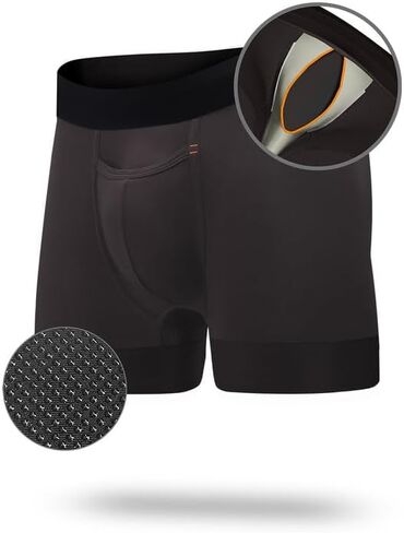 All Citizens Apex E M F Blocking Boxer Briefs for Men, Patented Ball Pouch Design, Anti Odor Silver Fabric, No Ride Up Legs in Saudi Arabia