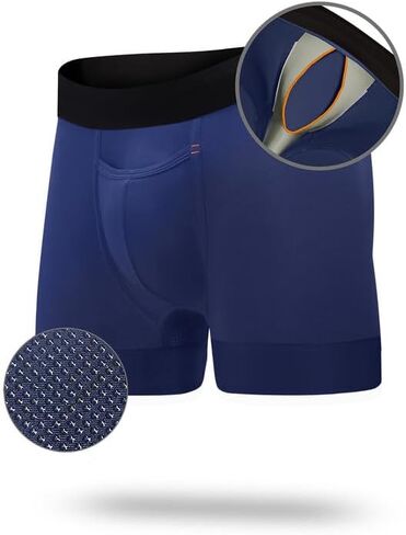 All Citizens Apex E M F Blocking Boxer Briefs for Men, Patented Ball Pouch Design, Anti Odor Silver Fabric, No Ride Up Legs in Saudi Arabia