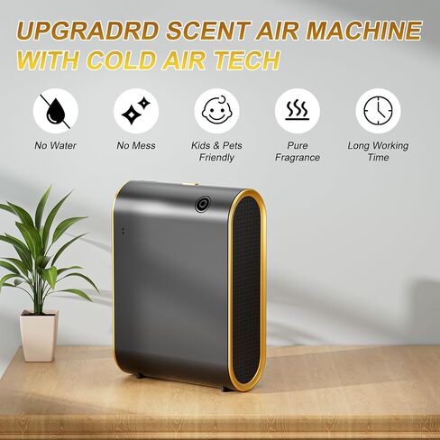 Wankeer Smart Scent Air Machine for Home, 1500 Sq. Ft Hotel Collection Diffuser with Cold Air Tech, Whole House Fragrance & Low Noise, Bluetooth Scent Air Diffuser for Home, Hotel, Office, Spa(Black) in Saudi Arabia