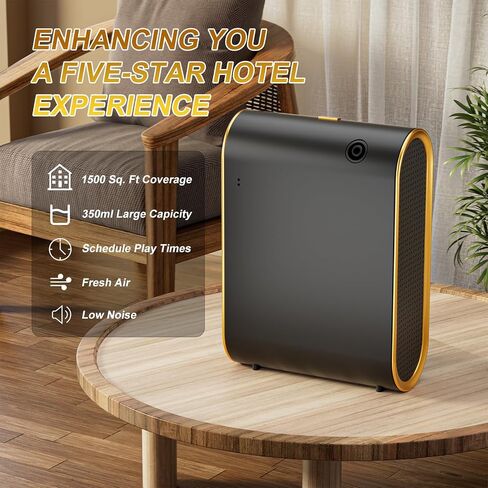 Wankeer Smart Scent Air Machine for Home, 1500 Sq. Ft Hotel Collection Diffuser with Cold Air Tech, Whole House Fragrance & Low Noise, Bluetooth Scent Air Diffuser for Home, Hotel, Office, Spa(Black) in Saudi Arabia