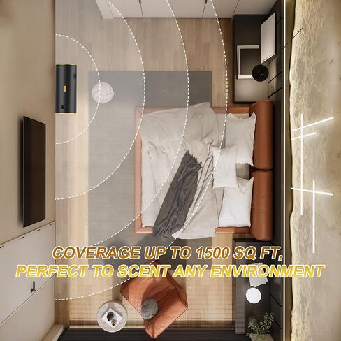 Wankeer Smart Scent Air Machine for Home, 1500 Sq. Ft Hotel Collection Diffuser with Cold Air Tech, Whole House Fragrance & Low Noise, Bluetooth Scent Air Diffuser for Home, Hotel, Office, Spa(Black) in Saudi Arabia