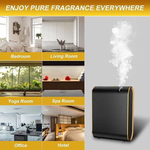 Wankeer Smart Scent Air Machine for Home, 1500 Sq. Ft Hotel Collection Diffuser with Cold Air Tech, Whole House Fragrance & Low Noise, Bluetooth Scent Air Diffuser for Home, Hotel, Office, Spa(Black) in Saudi Arabia