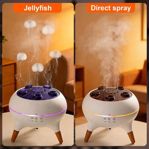 Essential Oil Diffuser 250ML,Jellyfish Diffuser Air Humidifiers Sound Pickup Ultrasonic Aromatherapy Diffuser Remote Control 7 Color Lights for Home Bedroom Office Hotel in Saudi Arabia